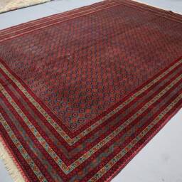 8x11 Navy Blue Bukhara Rug Afghan Hand Knotted Veg Dyes Wool Area Rug, Turkmen Tribal For Living Room, Bedroom Carpet, Oriental - thumbnail 3