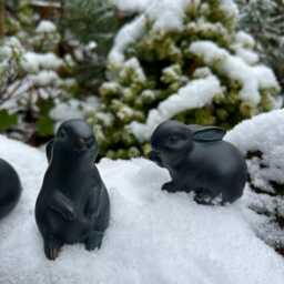 Set Of 4 Garden Rabbits - Bunny Ornament Decoration - thumbnail 2