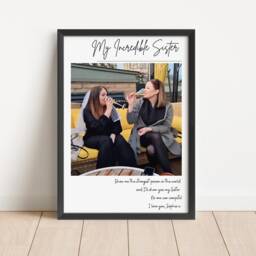Personalised Sister Photo Print Custom Sibling Christmas Framed Gift - thumbnail 2