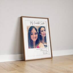 Personalised Sister Photo Print Custom Sibling Christmas Framed Gift - thumbnail 3