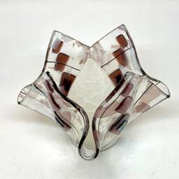 Candleholder Or Vase - Purple & White - thumbnail 3