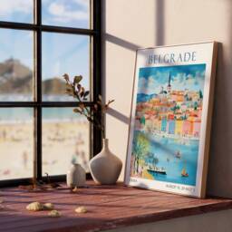 Belgrade Travel Print, Serbia Poster, Wall Art, Home Decor, Decor - thumbnail 2