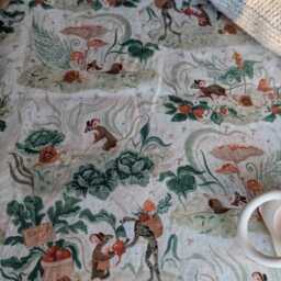 Crib Sheet Soft Crib Bedding Mushroom Girls Mustard Yellow Green Cream Woodland Babiease - thumbnail 3