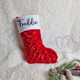 Personalised Luxury Fluffy Red Santa Sacks & Stocking Sets. Custom Large Christmas With Name. Xmas For Kids - thumbnail 3
