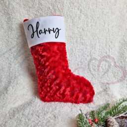 Personalised Luxury Fluffy Red Santa Sacks & Stocking Sets. Custom Large Christmas With Name. Xmas For Kids - thumbnail 4