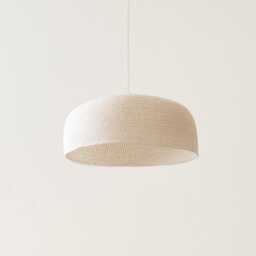 Handmade Crochet Pendant Light Japandi Style Cotton Lamp - thumbnail 3