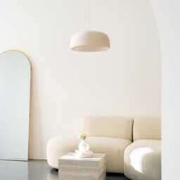 Handmade Crochet Pendant Light Japandi Style Cotton Lamp - thumbnail 2