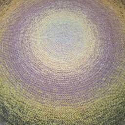 Handmade Round Wool Rug, Modern Crochet Carpet, Custom Colors - thumbnail 3