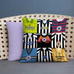 Newcastle Retro Montage Kits Shirts Jumbo Cushion 60x60 cm Great Classic Gift For Fans Unofficial Printed in The UK - thumbnail 2