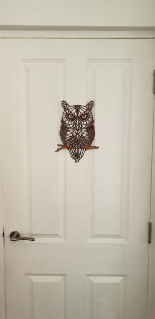 Geometric Wood Owl Art From 3mm Plywood Or 6mm Mdf, Laser Cut - image 1