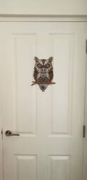 Geometric Wood Owl Art From 3mm Plywood Or 6mm Mdf, Laser Cut - thumbnail 1