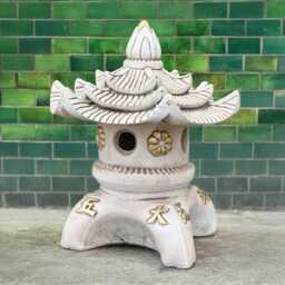 Massive Pagoda Sculpture Stone Lantern Statue Japanese Decoration Cement Asian Ornament Pagoda Lover Gift Traditional Figurine - thumbnail 3