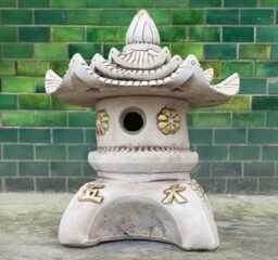 Massive Pagoda Sculpture Stone Lantern Statue Japanese Decoration Cement Asian Ornament Pagoda Lover Gift Traditional Figurine - thumbnail 1