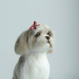 Custom Made Felt Dog, Needle Felted Shih Tzu, Maltese Havanese , Bichon Fris??, Lhasa Apso Or Any Other Breed - Made To Order - thumbnail 2