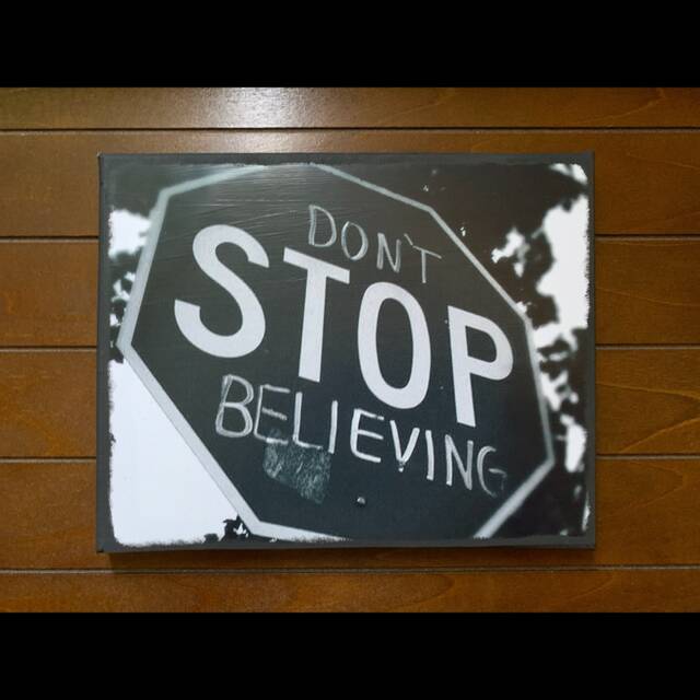 Don't Stop Believing Picture Print Canvas Wall Art 8x10 - image 1