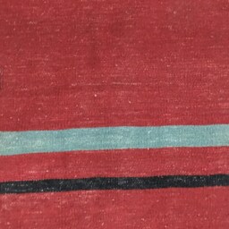 Red Afghan Kilim Rug, Handwoven Bohemian Floor Rug - 291 X 202 cm - thumbnail 4
