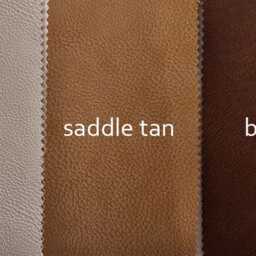 Brown Faux Leather Lumbar Pillow Cover Modern Scandinavian Design - thumbnail 4