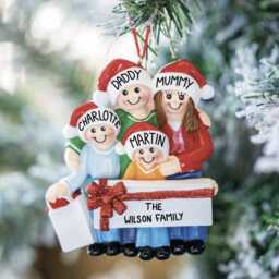 Personalized Family Christmas Decoration Resin Keepsake Ornament - thumbnail 2