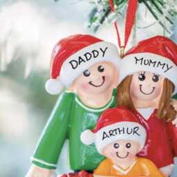 Personalized Family Christmas Decoration Resin Keepsake Ornament - thumbnail 3