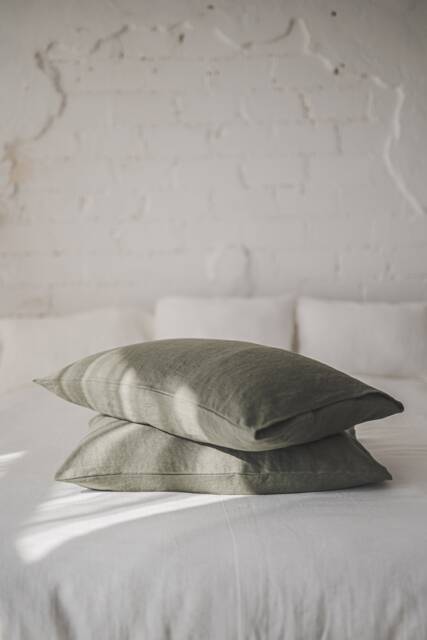 Linen Pillowcase With Envelope Closure, Various Colors Available, Soft Natural Linen Pillow Cover, Standard, Queen, King Pillowcase - image 1