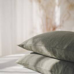Linen Pillowcase With Envelope Closure, Various Colors Available, Soft Natural Linen Pillow Cover, Standard, Queen, King Pillowcase - thumbnail 2