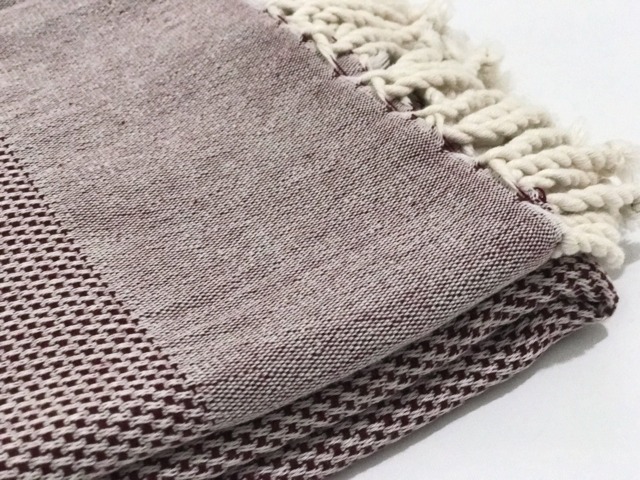 Turkish Towel, Burgundry Hammam Bath Peshtemal, Cotton Turkish Towel Gift For Her, Travel Wedding - image 1