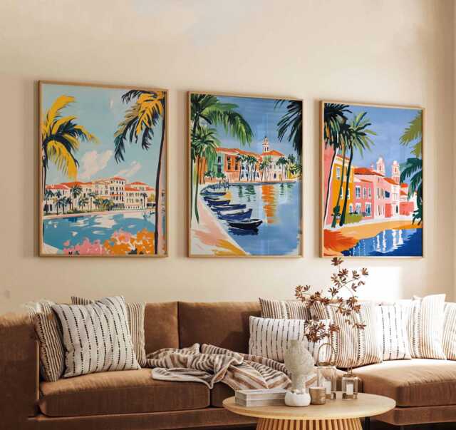 Set Of 3 St. Petersburg Fl Posters, Florida Travel Prints, Coastal Wall Art Sets, Beach Town Poster Pete Home Deco - image 1