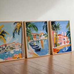 Set Of 3 St. Petersburg Fl Posters, Florida Travel Prints, Coastal Wall Art Sets, Beach Town Poster Pete Home Deco - thumbnail 2
