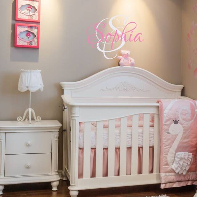 Personalized Name Vinyl Wall Decal - Nursery Monogram Decor Ww165 - image 1