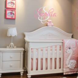Personalized Name Vinyl Wall Decal - Nursery Monogram Decor Ww165 - thumbnail 1