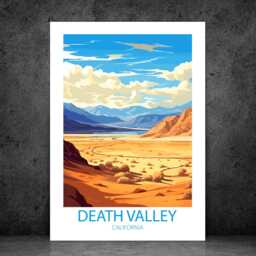 Death Valley - Abstract Art Desert Location Wall Print Gift Idea Bespoke Poster A5 A4 A3 Framed Or Unframed - thumbnail 3