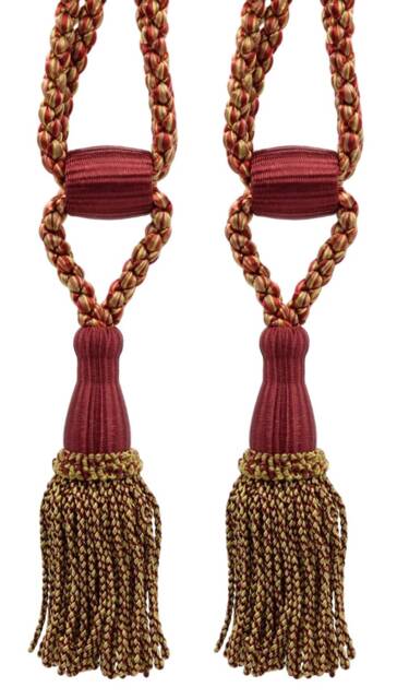 "D??copro Curtain & Drapery Tassel Tieback, Adjustable Cord Length, Length 5 1/2"", Spread 24" - image 1