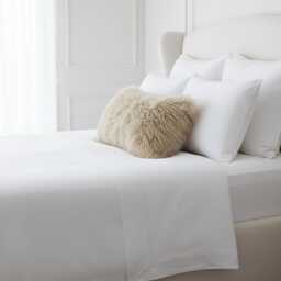 Beige Sheepskin Fur Bolster Made To Order Custom Sizes Double/Single Sided - thumbnail 3