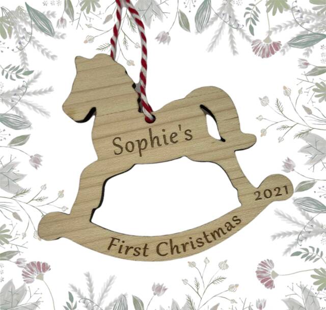 Personalised Baby First Christmas Bauble, My Christmas, Babys First, Ornament, 1st - image 1
