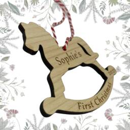 Personalised Baby First Christmas Bauble, My Christmas, Babys First, Ornament, 1st - thumbnail 2