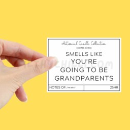 Grandparent Pregnancy Announcement Candle, Christmas Gift For Mum & Dad, ??? - thumbnail 2