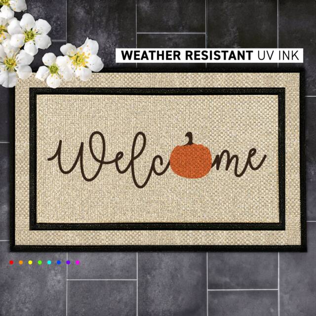 Customized Fall Pumpkin Doormat For A Warm Welcome - image 1
