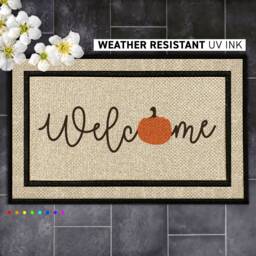 Customized Fall Pumpkin Doormat For A Warm Welcome - thumbnail 1