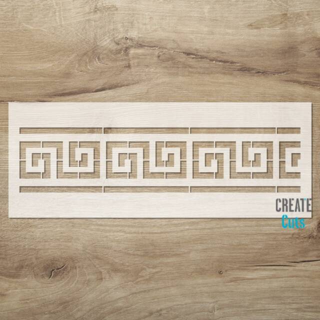 Greek Key Border Stencil/Wall Furniture Craft Edge Reusable Decor Classic Ornate Borders - image 1