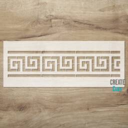Greek Key Border Stencil/Wall Furniture Craft Edge Reusable Decor Classic Ornate Borders - thumbnail 1