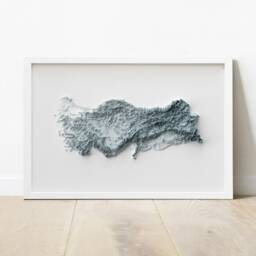 Turkey Topographic Map Minimalist Style Gicl??e Print - thumbnail 2
