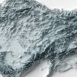 Turkey Topographic Map Minimalist Style Gicl??e Print - thumbnail 3