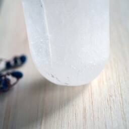 Translucent Cast Glass Candleholder, Kilncast Glass Art - thumbnail 3
