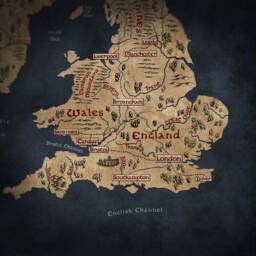 Fantasy Map Of British Isles & Ireland, Vintage Style UK Print, Medieval Cartography Wall Art - thumbnail 2