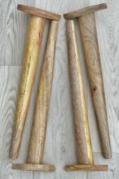 Mango Wood Tapered Table Legs, 45cm Solid - thumbnail 1