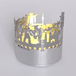 Munich Skyline Shadow Play Lantern Candle Attachment, Silhouettes Of Iconic Sights, Perfect Souvenir For Fans - thumbnail 4