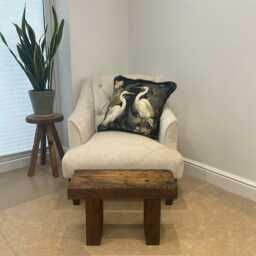 The Batsford - Reclaimed Pine Stool Handmade Rustic Wooden Footstool, Solid Wood Side Table Or Small Bench - thumbnail 2