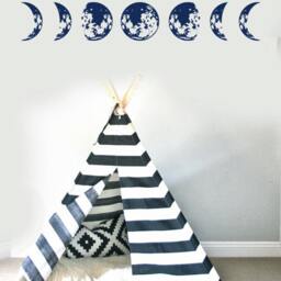 Moon Cycle Wall Decal Lunar Phases, Bohemian Astronomy - thumbnail 3