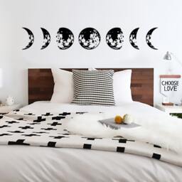 Moon Cycle Wall Decal Lunar Phases, Bohemian Astronomy - thumbnail 2