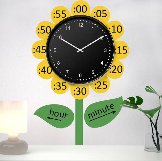 Time For Kids, Teach Time To Kindergarten Decor, Preschool Wall Decal, School Educational Decals, Teach Child - image 1